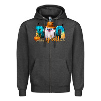 Charcoal Heather Boo Y'all Zipper Hoodie - texasbilliewilder
