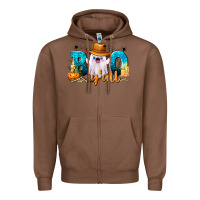 Chestnut Boo Y'all Zipper Hoodie - texasbilliewilder