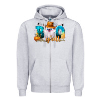Heather Grey Boo Y'all Zipper Hoodie - texasbilliewilder