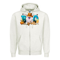 Oatmeal Heather Boo Y'all Zipper Hoodie - texasbilliewilder
