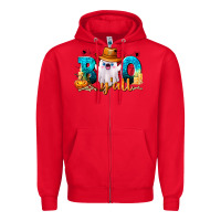 Red Boo Y'all Zipper Hoodie - texasbilliewilder