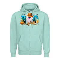 Seafoam Boo Y'all Zipper Hoodie - texasbilliewilder
