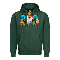 Sports Green Boo Y'all Zipper Hoodie - texasbilliewilder