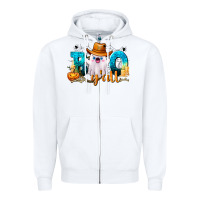 White Boo Y'all Zipper Hoodie - texasbilliewilder