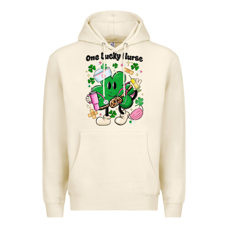 One Lucky Nurse Belt Bag Premium Hoodie by MaliasSmallBusiness | Teevron