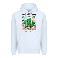 White one lucky nurse belt bag Premium Hoodie - MaliasSmallBusiness