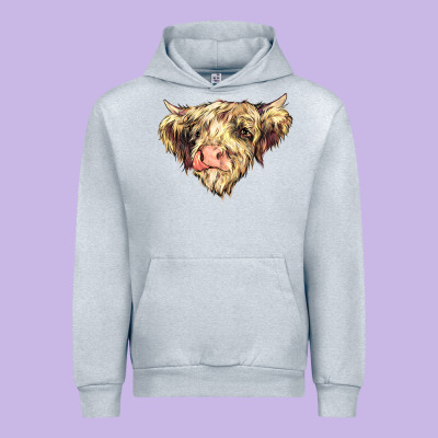 Scottish Cow Urban Hoodie Designed By Nancycooperartshop