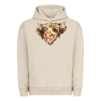 Pigment French Oak scottish cow Urban Hoodie - NancyCooperArtShop