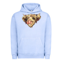 Pigment Grape Ice scottish cow Urban Hoodie - NancyCooperArtShop