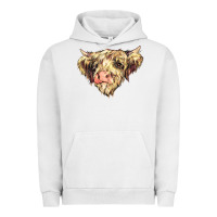 Pigment Lunar Rock scottish cow Urban Hoodie - NancyCooperArtShop