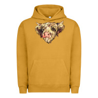 Pigment Peanut Butter scottish cow Urban Hoodie - NancyCooperArtShop