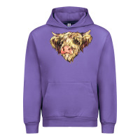 Tulip scottish cow Urban Hoodie - NancyCooperArtShop