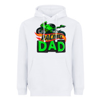 White racing dad with racing motorcycle Heavyweight Hoodie - AdoDesignShop