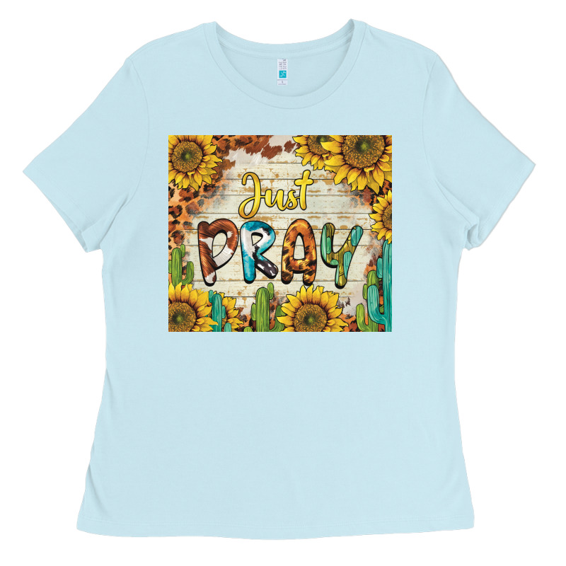 Just Pray Ladies Tee by BarkalooDesign | Teevron