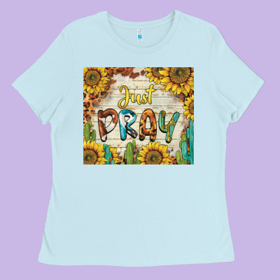 Just Pray Ladies Tee Designed By Barkaloodesign