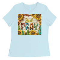 Baby Blue just pray Ladies Tee - BarkalooDesign