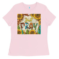 Bubblegum Pink just pray Ladies Tee - BarkalooDesign