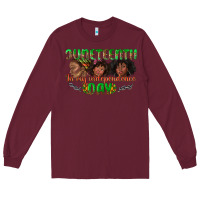 Burgundy juneteenth in my independence day Long Sleeve Tee - texasbilliewilder