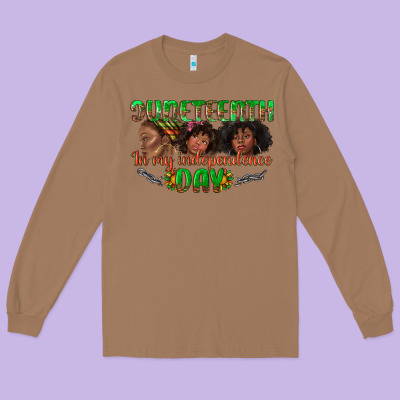 Long Sleeve Tee juneteenth in my independence day