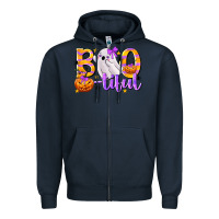 Navy Boo-tiful Zipper Hoodie - texasbilliewilder