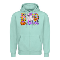 Seafoam Boo-tiful Zipper Hoodie - texasbilliewilder