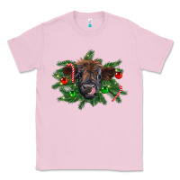 Bubblegum Pink Christmas highland calf Classic Tee - RanaPortraitStore