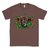 Chestnut Christmas highland calf Classic Tee - RanaPortraitStore