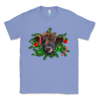 Colony Blue Christmas highland calf Classic Tee - RanaPortraitStore