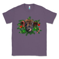 Lavender Christmas highland calf Classic Tee - RanaPortraitStore