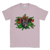 Lilac Christmas highland calf Classic Tee - RanaPortraitStore