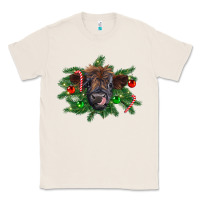 Natural Christmas highland calf Classic Tee - RanaPortraitStore