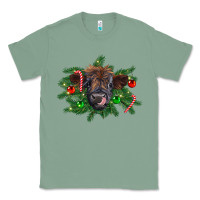 Sage Christmas highland calf Classic Tee - RanaPortraitStore