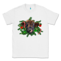 White Christmas highland calf Classic Tee - RanaPortraitStore