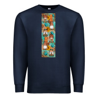 Navy Fall Gnomes Premium Sweatshirt - Artiststas
