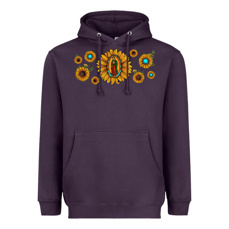 Sunflower Lady Of Guadalupe Heavyweight Hoodie by JahusDesignShop | Teevron
