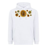 White sunflower lady of guadalupe Heavyweight Hoodie - JahusDesignShop