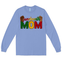 Colony Blue juneteenth mom Long Sleeve Tee - texasbilliewilder