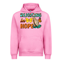 Fuchsia Pink rejoicing in hope Urban Hoodie - NancyCooperArtShop