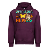 Mauve Wine rejoicing in hope Urban Hoodie - NancyCooperArtShop