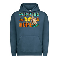 Pigment Midnight Navy rejoicing in hope Urban Hoodie - NancyCooperArtShop