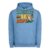 Pigment Pebble Blue rejoicing in hope Urban Hoodie - NancyCooperArtShop