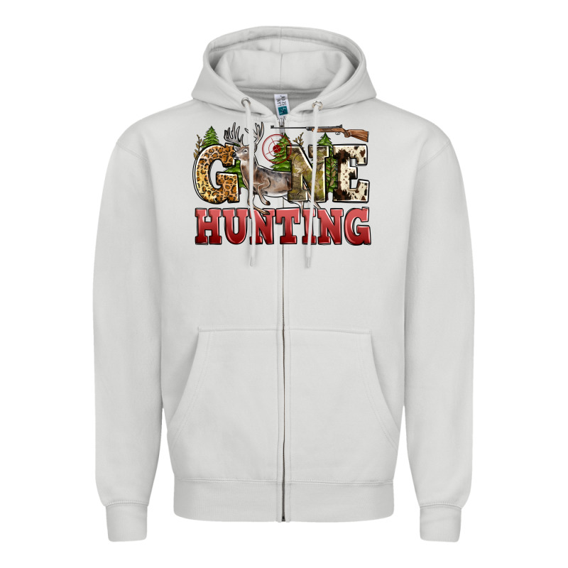 Gone Hunting Zipper Hoodie by Zillion Design Studio | Teevron