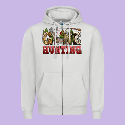 Gone Hunting Zipper Hoodie Designed By Zillion Design Studio