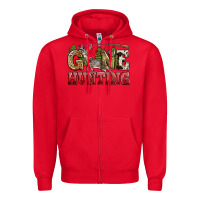 Red gone hunting Zipper Hoodie - Zillion Design Studio