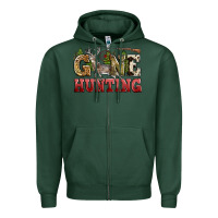 Sports Green gone hunting Zipper Hoodie - Zillion Design Studio