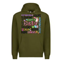 Army Green easter subway Premium Hoodie - MaliasSmallBusiness