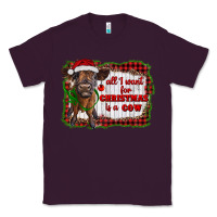 Plum all i want for christmas is a cow highland calf Classic Tee - RanaPortraitStore