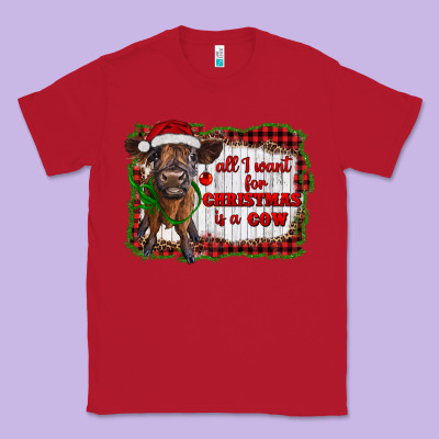 All I Want For Christmas Is A Cow Highland Calf Classic Tee Designed By Ranaportraitstore