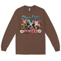 Chestnut Happy Easter Heifers Long Sleeve Tee - RanaPortraitStore