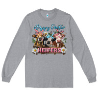 Heather Grey Happy Easter Heifers Long Sleeve Tee - RanaPortraitStore